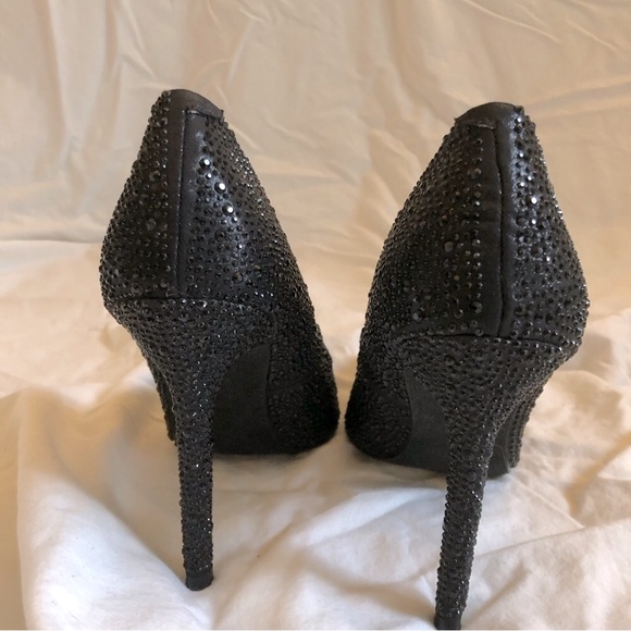 DIBA Black Rhinestone Embellished Heels (US 7.5M) - Picture 5 of 16